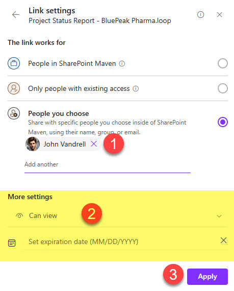 Read-Only Access to a Microsoft Loop