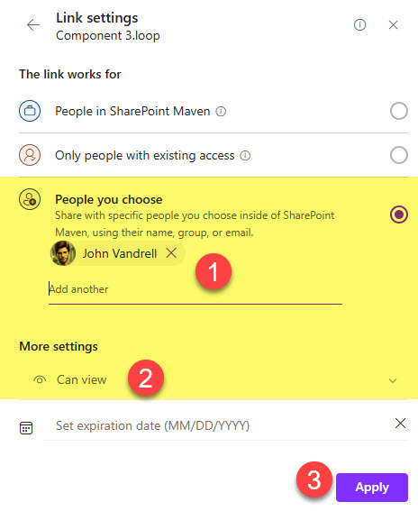Read-Only Access to a Microsoft Loop