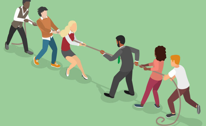 tug of war illustration