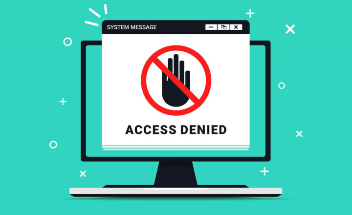 access denied graphic - computer monitor