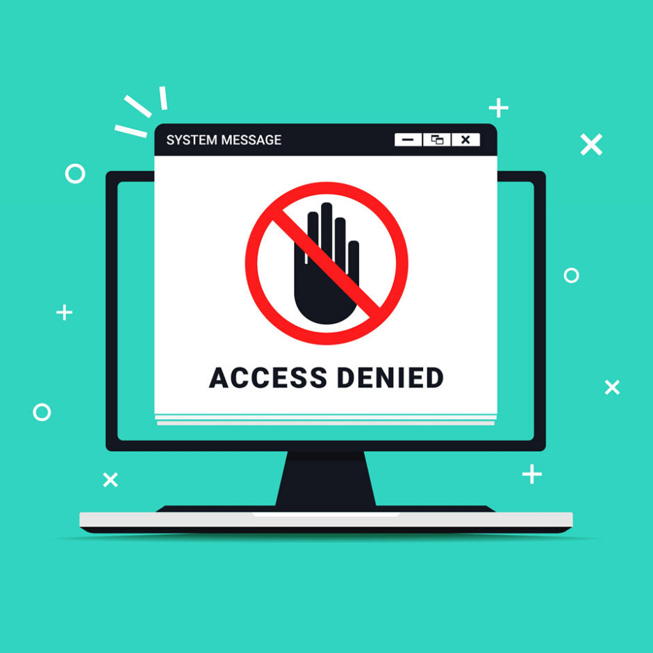 access denied graphic - computer monitor