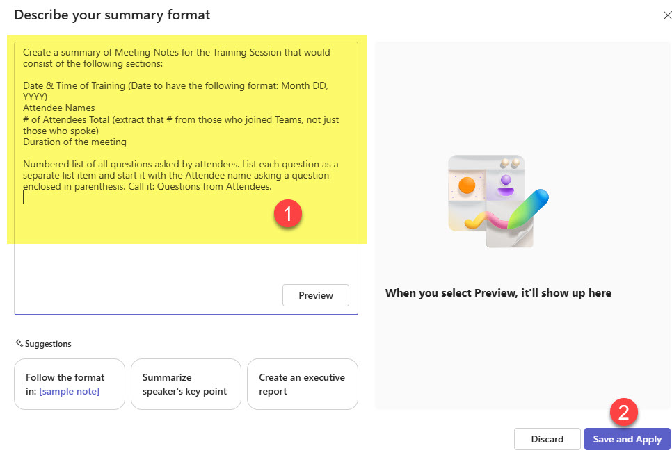 Generatecustomsummaryteams4