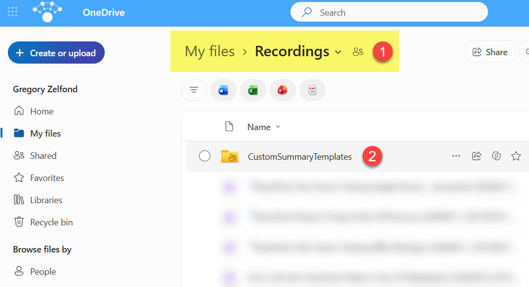 Custom Meeting Summary Templates in OneDrive