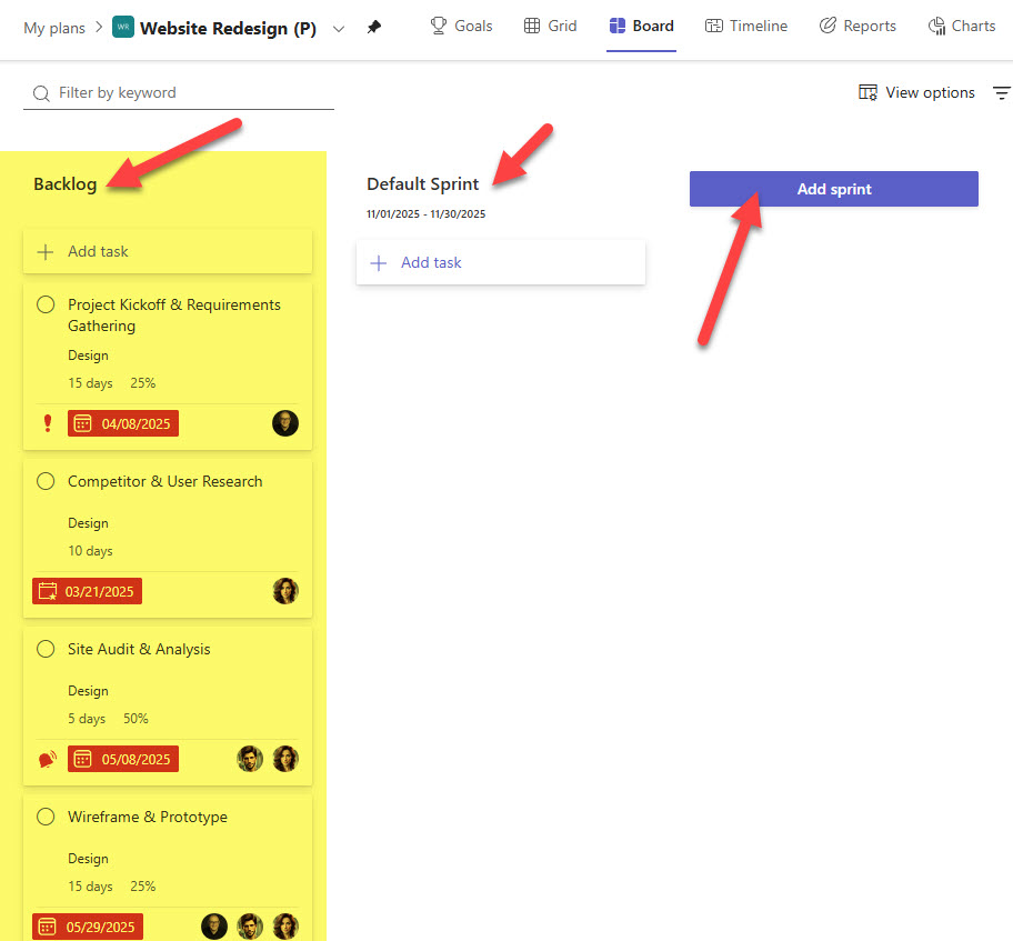 How Sprints Work in Microsoft Planner Premium