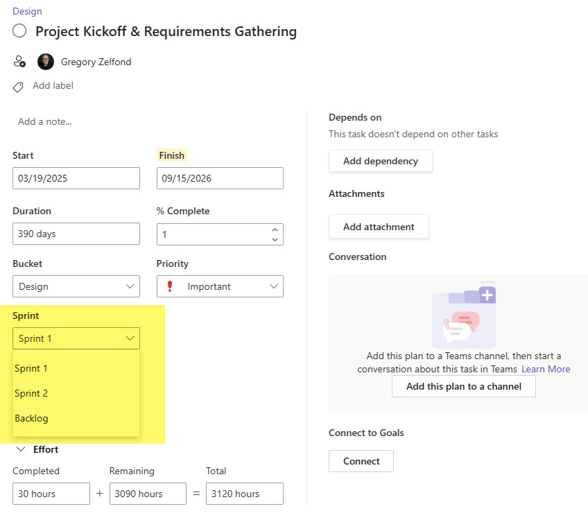 How Sprints Work in Microsoft Planner Premium